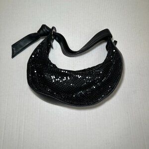 Vintage Sequin Crescent Bag